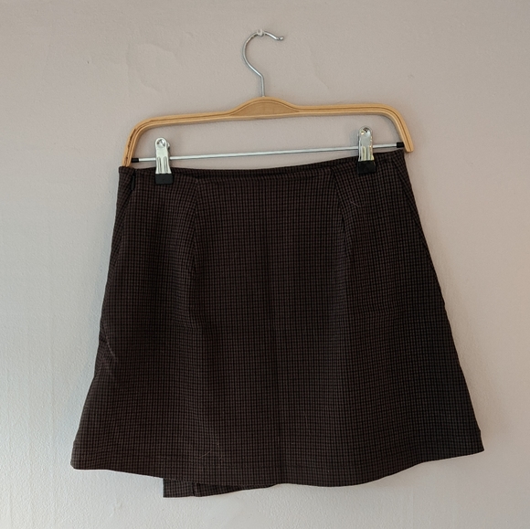Brown Gingham Skirt - Picture 4 of 5